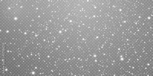 Christmas background. Powder PNG. Magic bokeh shines with white dust. Small realistic glare on a transparent Png background. Design element for cards, invitations, backgrounds, screensavers.