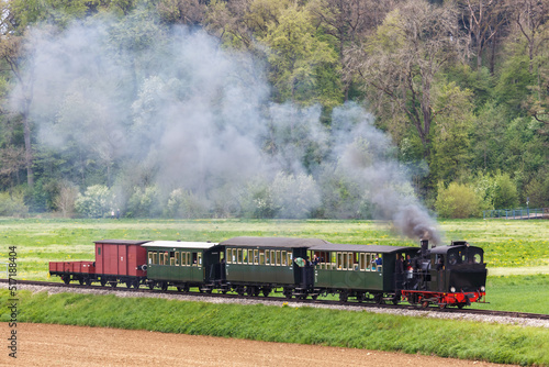 Haertsfeld Schaettere steam train locomotive museum railway in Iggenhausen Germany