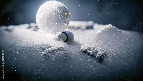 Fotografie, Obraz Snow ball, winter snow background
