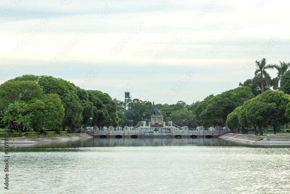 small bridge in the  lake