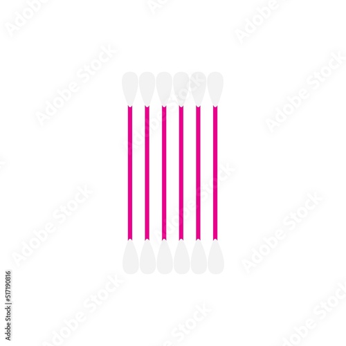 Cotton bud icon free vector