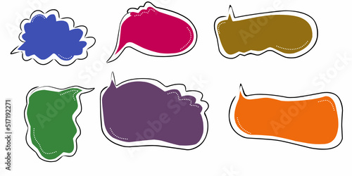 Set of callout for label or speech dialog childish