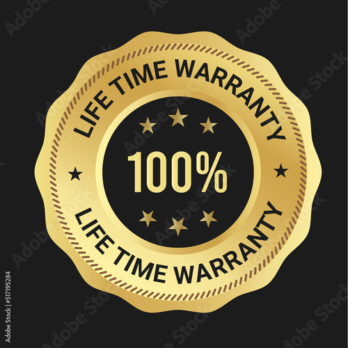 Life time Warranty logo design. Lifetime Warranty vector badge icons
