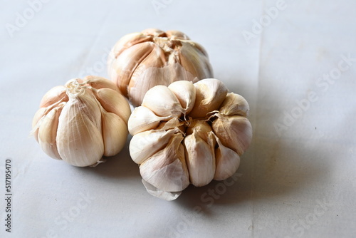 garlic on white background isolated