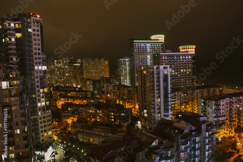 city at night, batumi