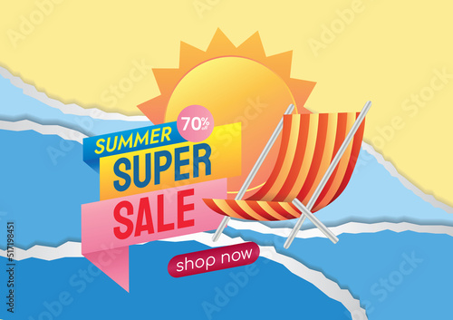 summer sale banner design for website banner background