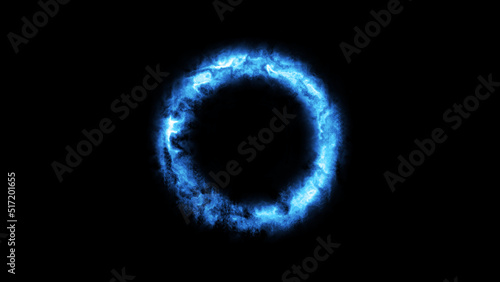 Geometric Minimalistic Background - Circle illustration with fire FX for scifi images and texts