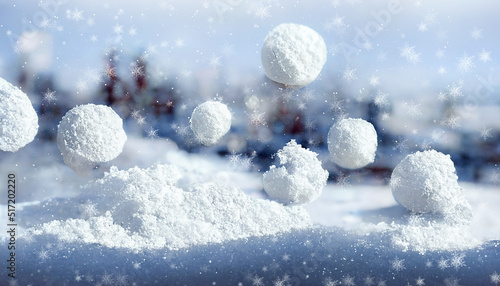 Winter snow background. Blu...