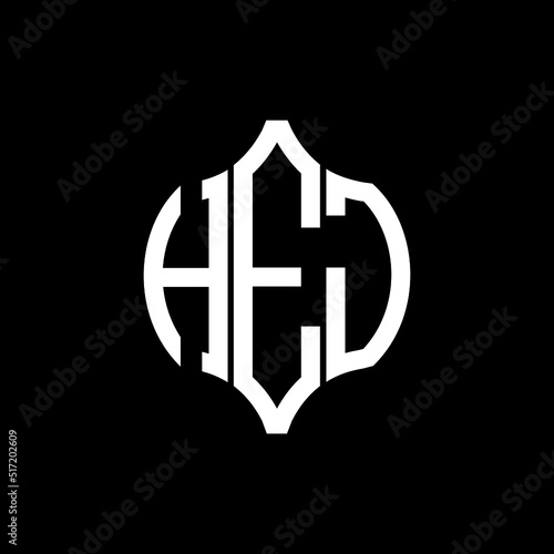 HEJ letter logo. HEJ best black background vector image. HEJ Monogram logo design for entrepreneur and business.
