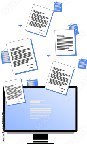 computer with document files