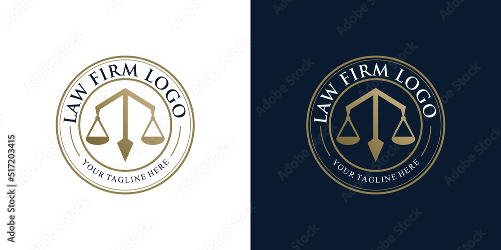 Justice logo design concept vector