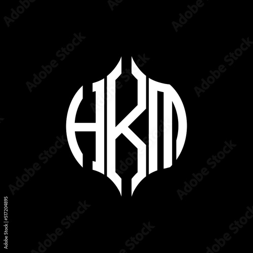 HKM letter logo. HKM best black background vector image. HKM Monogram logo design for entrepreneur and business.
 photo