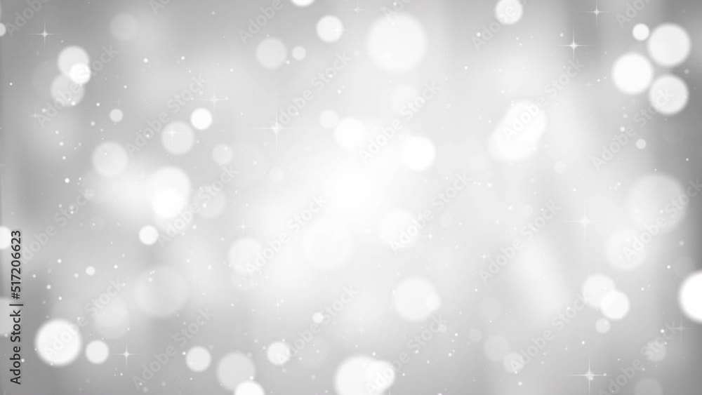 Glittering White Bokeh with Snow and Stars Abstract Holiday Lights Background. Looped 4K Video Glittering White Bokeh with Snow and Stars Abstract Holiday Lights Background. Looped 4K Video