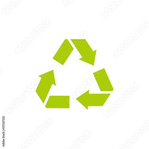 Vector illustration of green recycle symbol 