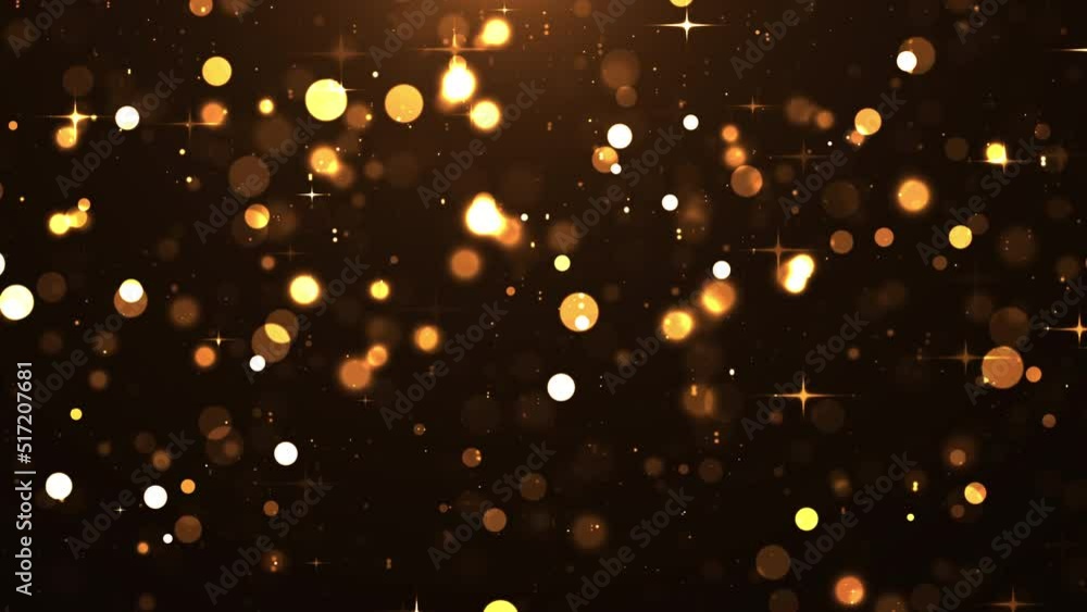 Golden Bokeh Festive Sparkle Background. 4K Loop-able Video Suitable for Title Reveal Animation of Christmas, Party, Events, and Business Names. Golden Bokeh Festive Sparkle Background. 4K Loop-able Video Suitable for Title Reveal Animation of Christmas, Party, Events, and Business Names.