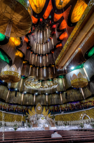 Inside La luz del mundo church