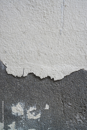 Old wall with cement surface crack. Wall color paint surface  crack. Old cement wall abstract background.