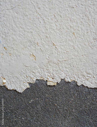 Old wall with cement surface crack. Wall color paint surface  crack. Old cement wall abstract background.