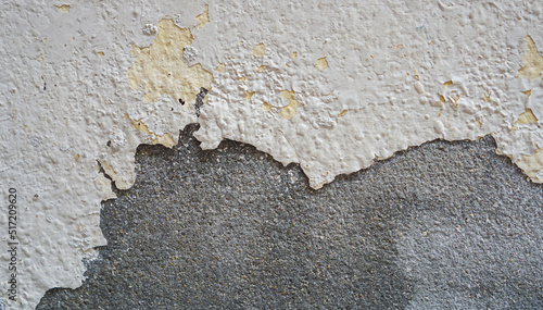Old wall with cement surface crack. Wall color paint surface  crack. Old cement wall abstract background.