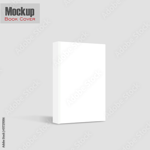 Εκτύπωση καμβά White vertical cover letter mockup template realistic image with sample illustration design