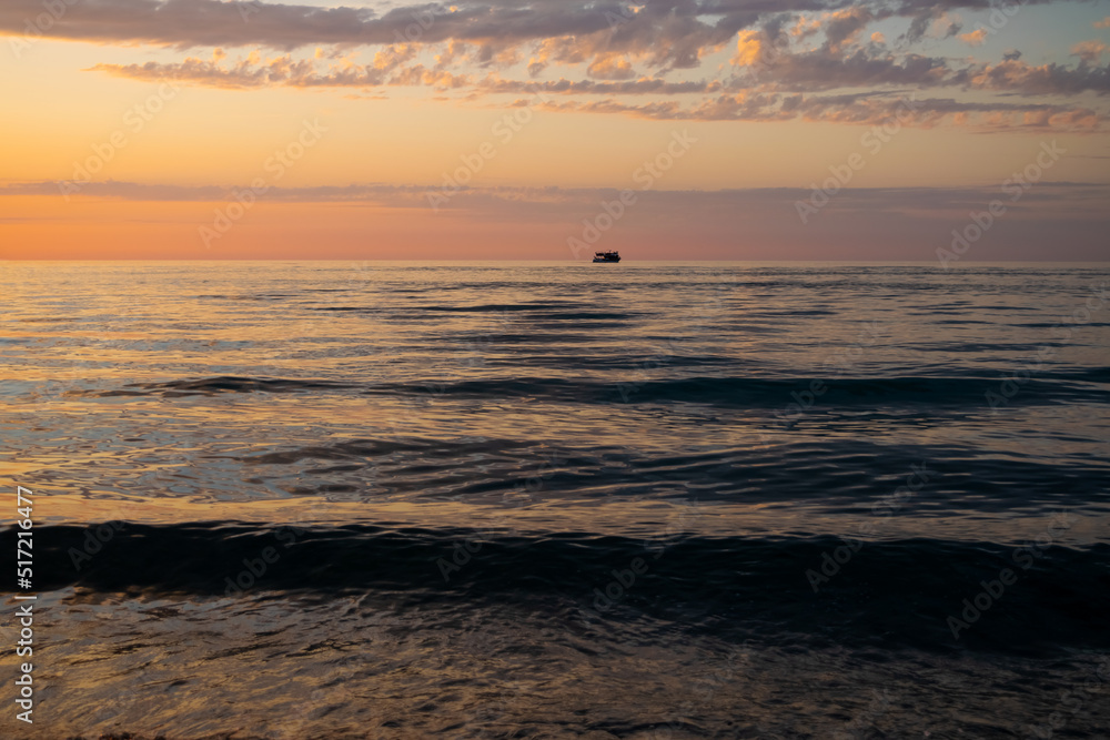 sunset on the sea