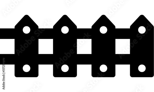 Fence. Seamless fence. Vector clipart isolated on white background.