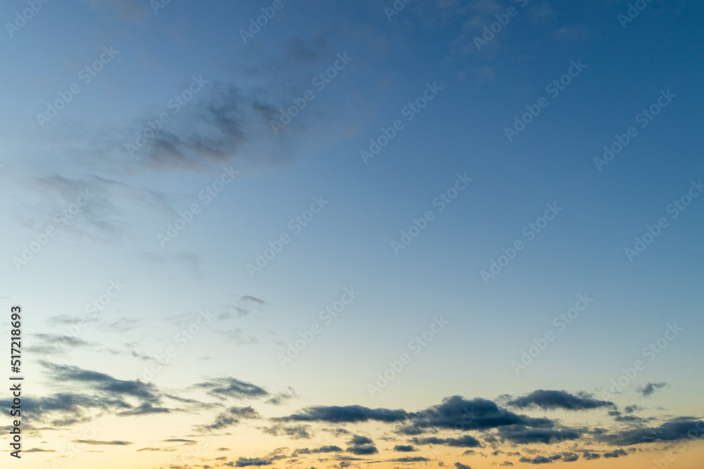 sky background on a blue background with clouds