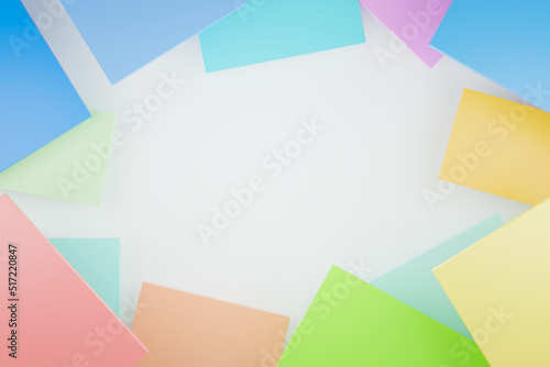 3D rendering for beautiful colorful backgrounds Made in a square shape. with copyspace
