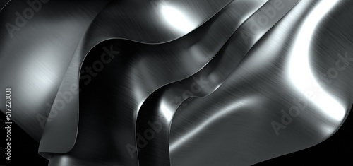 Abstract Dynamic Black Background with Various Shape Design. Usable for Background, Wallpaper,
