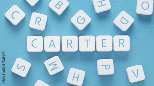 Carter word concept on 3D cube