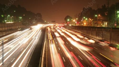 Time Lapse of the traffic on the 101 freeway in Los Angeles