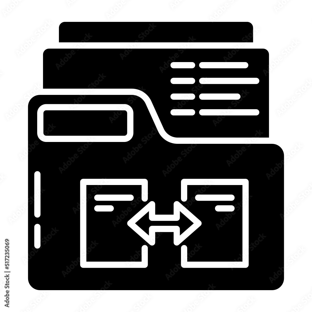 Fototapeta premium folder and file transfer icon with transparent background