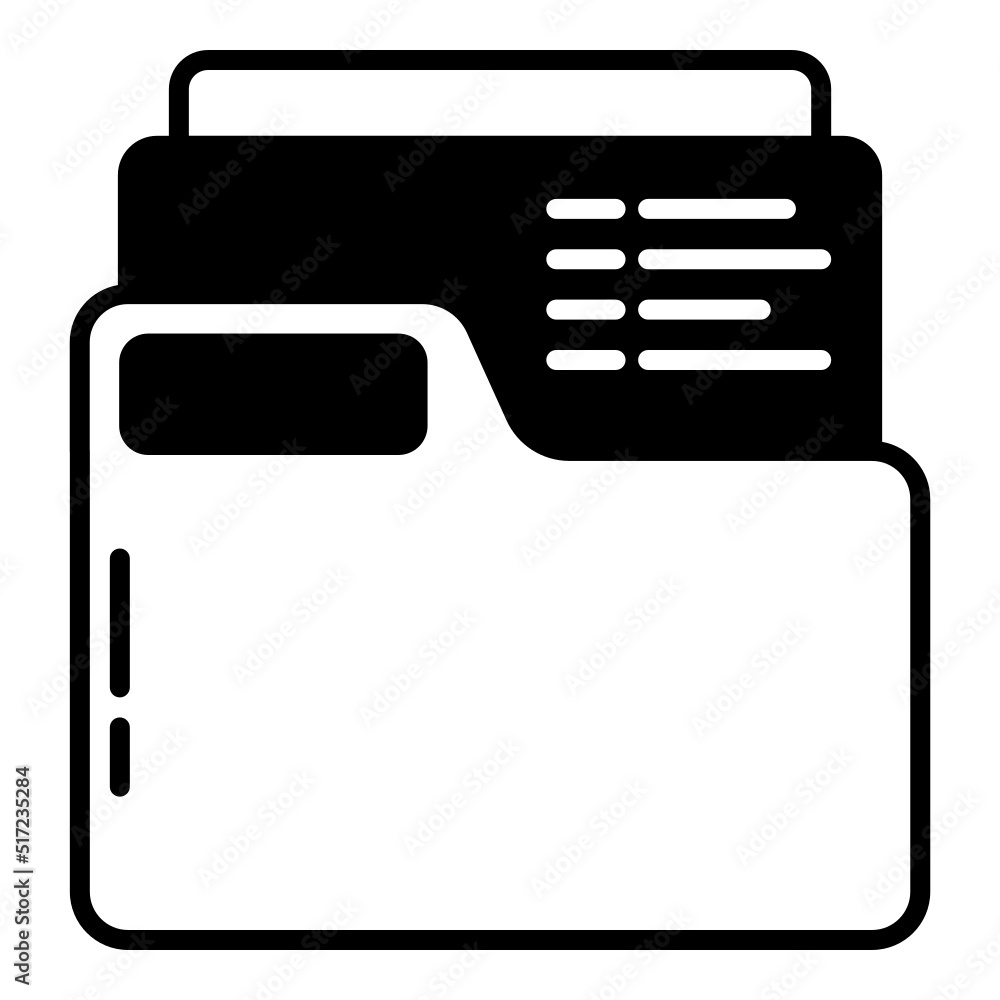 folder and document icons on transparent background Stock Vector ...