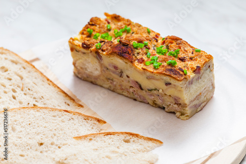 typical Czech Easter stuffing with ham and chive
