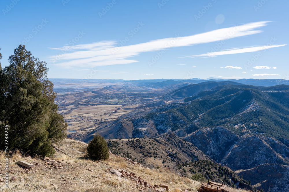 The view from the top of Mount Morrison in Denver, Colorado