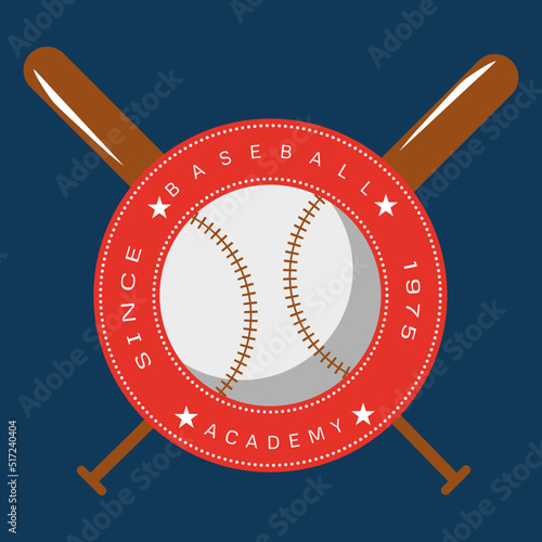 Baseball Academy Logo Design, vintage sports logo design vector illustration