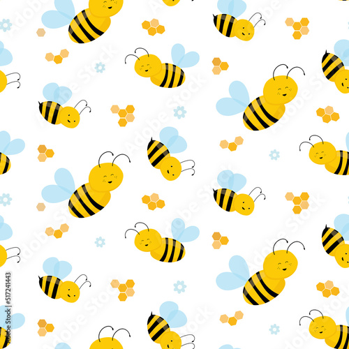 Cute bees pattern © tan4ikk