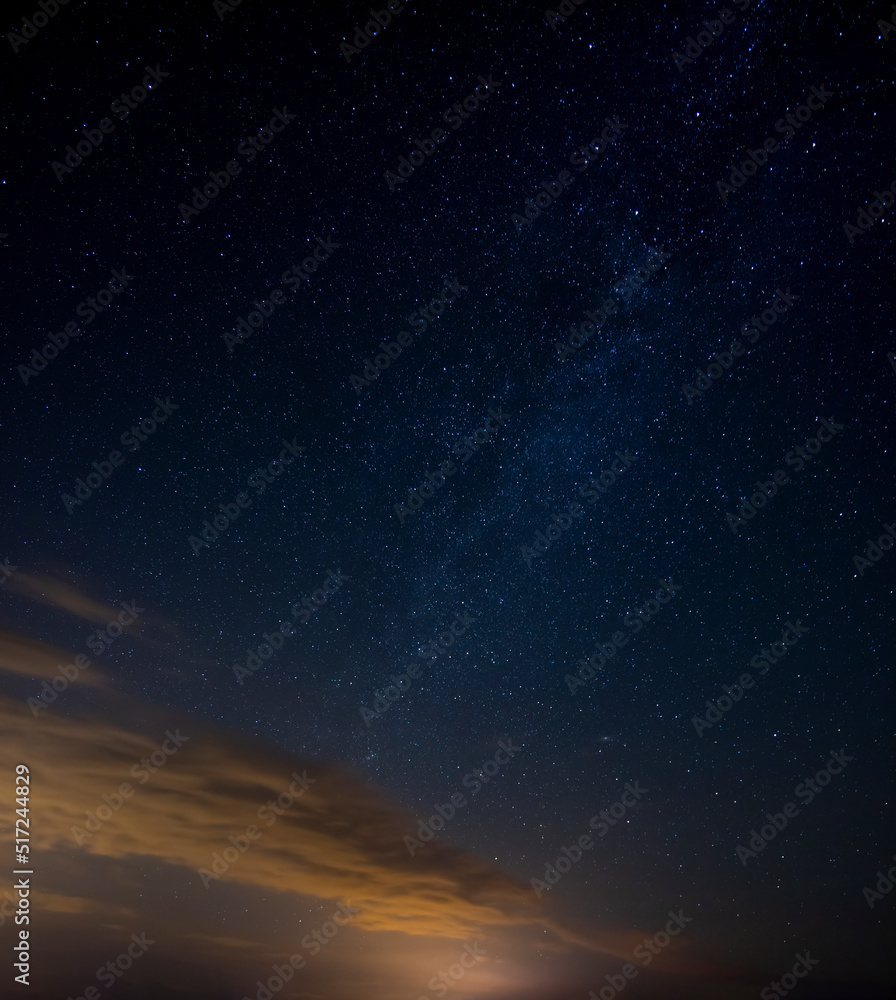 night sky with milky way in summer night sky with milky way in summer