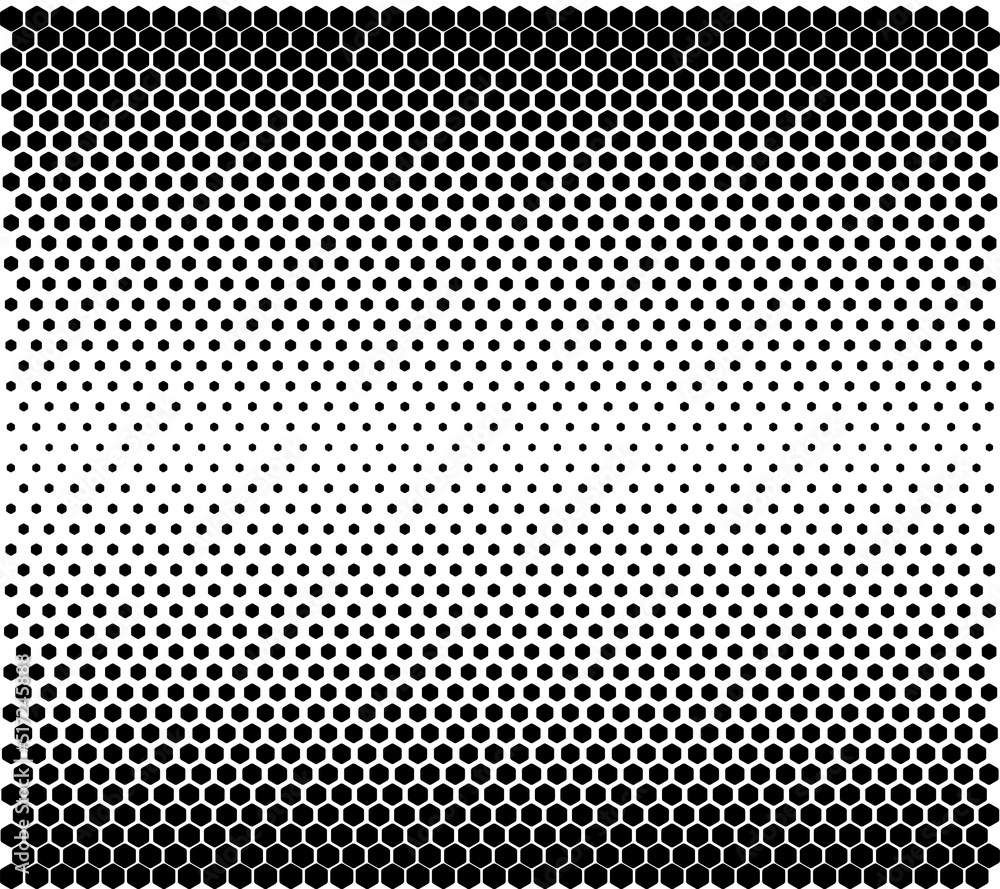 halftone vector pattern hexagonal gradient