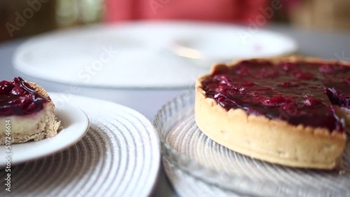 Wallpaper Mural A piece of cherry cheesecake goes to the pie Torontodigital.ca