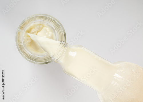 Top view of milk bottle (ID: 517247092)