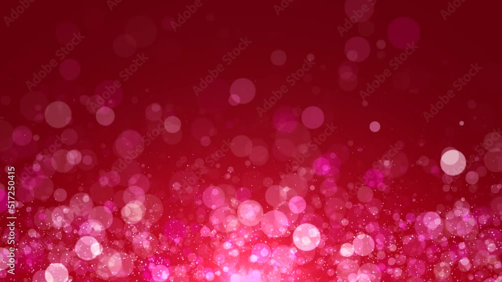 Abstract glowing sphere particles moving up at shining red light background. Seamless loopable background. Abstract glowing sphere particles moving up at shining red light background. Seamless loopable background.