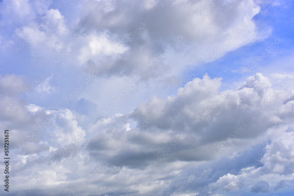 Beautiful sky. Cumulonimbus cloud and cirrus cloud