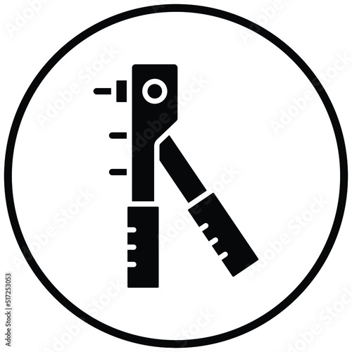 Rivet Gun Icon Style