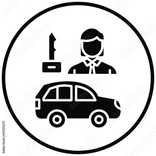 Car Saleswoman Icon Style