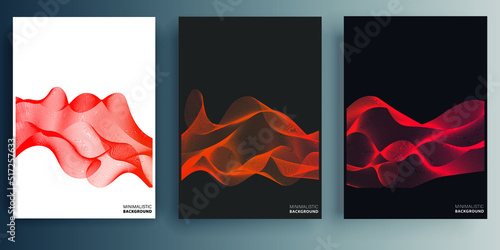 Bright poster with dynamic waves. Minimal design for flyer, poster, brochure cover, background, wallpaper, typography or other printing products. Vector illustration.
