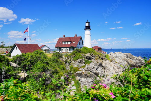 The Portland Lighthouse in Cape Elizabeth, Maine, USA  © Feng