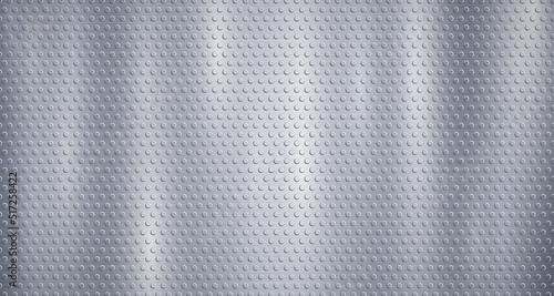 Abstract metallic background in light blue colors with highlights and a texture of small voluminous convex circles