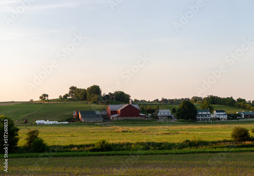 Amish farm on a hillside among the countryside of Holmes County, Ohio © Isaac