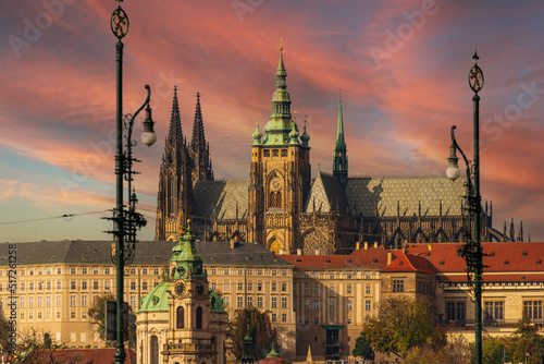 The Castle and St. Vitus Cathedral in Prague, Czech Republic photo
